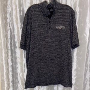 Antigua NBA San Antonio Spurs Silver & Black Polo Shirt Men’s Size Large 🔥 C2